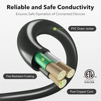 BN-Link's 2 Pack Outdoor Extension Cord Set is Ideal for Holiday Yard Decorations and Garden Equipment. with Three outlets You can Plug in Loads up to a Total of 13amps/1625watts. (Black, 15ft)