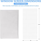 40"x118" Window Screen Mesh, Fiberglass Window Screen, Screen Door Mesh, Windows Screens and Screen Door Replacement, Patio Screen Mesh- White