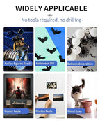 Extra Large Mounting Putty No Residue, Strong Double Sided Glue Adhesive Dots Clear Museum Sticky Tack, Picture Hanging Strips Fixed Posters Decor Craft, 0.6 x 1.38 in (180 Pcs)