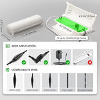 2 Pack of Outdoor IP44 Waterproof Connection Box by Restmo, Weatherproof Electrical Extension Cord Cover, Safety Seal Enclosure to Protect Holiday Lighting Decorations, Power Tools, Fountains, White