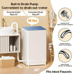 Auertech Portable Washer and Dryer Combo Set, 18 lbs Fully Automatic Washing Machine, 1.5CuFt Portable Dryers, Compact Washer and Dryer for Apartment, RV, Dorm