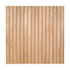 Outwater 1' Wide x 8' High x 3/8" Thick Unfinished Solid Paintable Pine Flexible Tambour Sheet with 3/4" Half-Round Slats – Flexible, Easy-to-Install Panel for Walls, Ceilings, and More