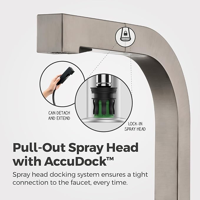 Pfister Arkitek Kitchen Faucet with Pull Out Sprayer, Single Handle, High Arc, Stainless Steel Finish, LG534LPMS