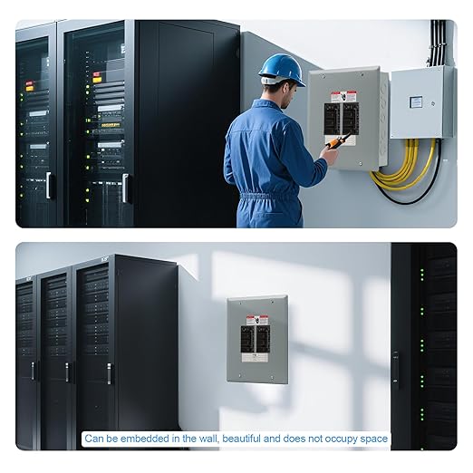 THQL Circuit Breaker Panels, 8-Space, 125A Circuit Breaker Distribution Box, 120V/240V Circuit Breaker Electrical Enclosure,Indoor Main Lug Load Center