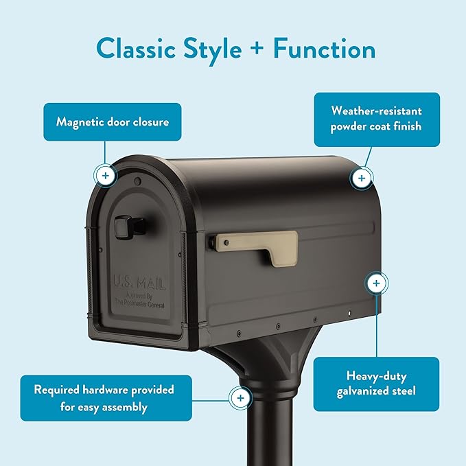 Architectural Mailboxes 7980RZ Roxbury Kit Mailbox, Rubbed Bronze