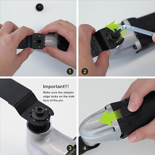 COMOWARE 10Pcs Titanium Oscillating Blades, Multi-Task Blades for Universal Saw, Fine Tooth Multitool, Suits Metal & Quick Release