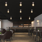 E26/E27 Screw Head Light Socket 100-240V Vintage Ceiling Light Wall Lamp Bulb Holder Socket for Hallway,Kitchen,Basement,Garage,Bar,Restaurant (Rose)