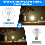 Kawaya E26 LED Edison Bulbs: 12-Pack 8W Equivalent 80W Dimmable LED Bulbs - Vintage ST58 5000k Daylight White - 800 Lumens High Brightness Bulbs with 90+ CRI - Clear Glass