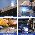 200A ARC Welding Machine, 110V/220V Dual Voltage Welder, IGBT Stick MMA Welder LED Display with Electrode Holder Work Clamp