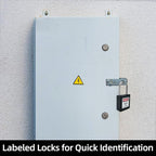 Lockout Tagout Locks Set-5pcs Black Keyed Different Locks, 2 Keys Per Lock, OSHA Compliant Safety Padlocks for Electrical Lockout Tag Out Kit