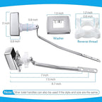 Meonum 2 Pack Toilet Flush Handle Replacement Kit, Toilet Trip Levers Side Mount Compatible with Kohler K-3722-0 Toilets/Kohler 85114-CP Trip Lever Kit, Polished Chrome