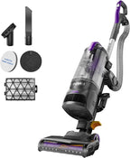 Eureka FlexReach Powerful Upright Vacuum Cleaner for Carpet and Hard Floor, Lift-Up Vacuum with Large Dust Cup, Anti-Tangle, NEU651PL, Purple