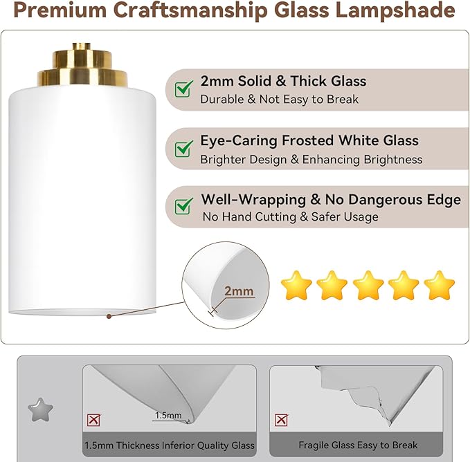 4-Light Bathroom Light Fixtures, 27" Modern Vanity Lights Over Mirror with Milky White Glass Shade, Gold Wall Sconce, Classic Wall Light Fixture for Mirror Living Room Cabinet Bedroom Porch Kitchen