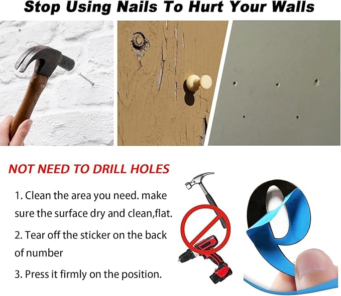 10Pcs Mailbox Numbers for outside 0-9, 2.75 inch 3D Self Adhesive Street Address House Door Numbers Signs for Apartment,Office,Cars,Mailboxes (Bronze)