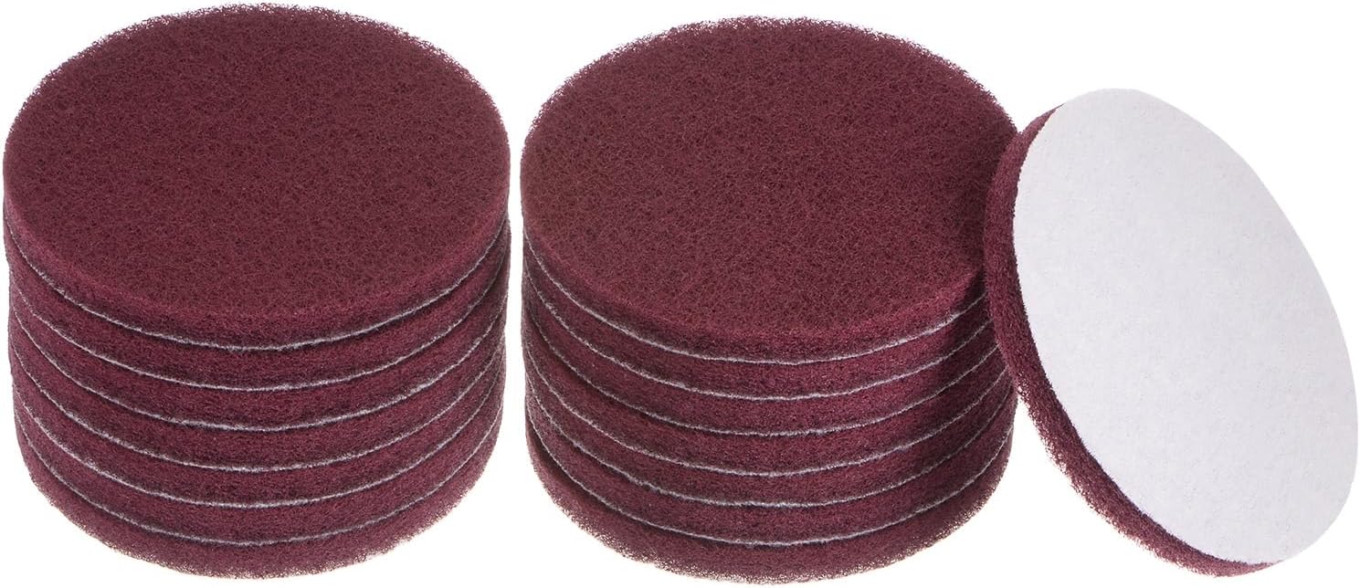 HARFINGTON 15pcs Drill Power Brush 5 inch Tile Scrubber Scouring Pads 800 Grit for Bathroom Kitchen Household Cleaning