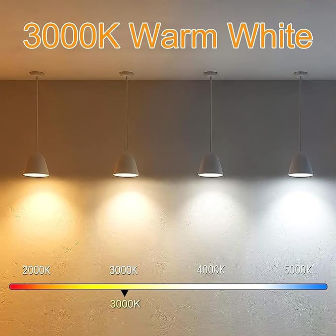 5 Inch E26 Led Bulb Equal 80 Watt, 3000K Warm White Edison Bulb 6W Dimmable, 800LM T10 T9 Clear Glass Tubular Light Bulbs AC 120V for Chandelier Pipe Pendant Wall Light - UL Cert 6Pack