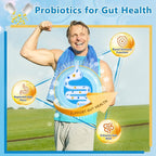 NATURE TARGET Probiotics for Men Digestive Health with Enzymes & Prebiotics, 100 Billion CFUs, Men's Probiotics with Saw Palmetto & Cranberry for Prostate & Urinary Tract Health, 90 Veggie Capsules
