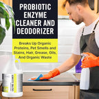 Multi-Purpose Probiotic Enzyme Cleaner, (1 gallon, Citrus) - Pet Stain and Odor Remover - Concentrated - Professional & Home Strength Drains, Floors, Bathrooms, Toilets Trash Can, Made in USA