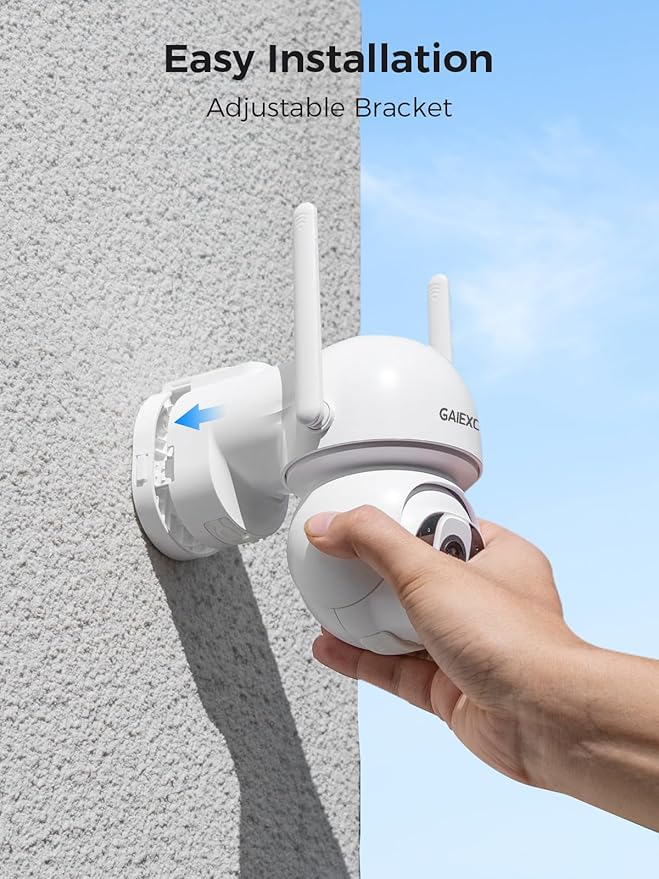 Solar Wireless Security Camera System, Home Security Camera System Outdoor, No Subscription, Solar Powered, 2.4G & 5G WiFi 4 Cam Kit, 4MP Color Night Vision, 360° Pan & Tilt, Two-Way Talk, IP66