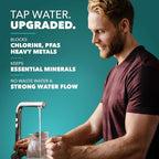 CuZn Under Sink Water Filter for Sink Faucet, 20K Gallons or 2 Year Filtration Life, Reduces PFAs, PFOS, Lead, Chlorine, Improves Taste of Tap Water, NSF/ANSI 42 & 372 Certified High Performance