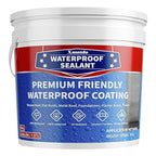 Polyurethane Waterproof Coating 2 Gallon, Light Gray, Multi-Surface Crack & Leak Repair Coating for Roofs, Basements, Foundations, Chimneys, Durable Flexible Protective Roof Sealant Waterproof