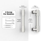 10 Pack Brushed Satin Nickel Cabinet Pulls 3 Inch(76mm) Kitchen Cabinet Handles Cabinet Hardware for Drawer Pulls