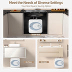 Electric Tank Water Heater-8 Gallon Under Sink Instant Hot Water for RV, Camper, Kitchen, Food Truck, 120V 1500W, Blue, Wall or Floor Mounted