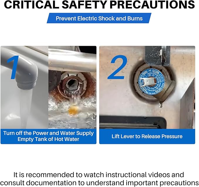RV Water Heater Anode Rods 9.25" x 3/4" NPT (2-Pack), Premium Magnesium Anode Rod Kit for Suburban hot Water heaters 232767, Extended Life Protecting Anode Rods for Water Heater Liner