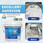 1 Gallon Liquid Rubber Multi-Purpose Primer, EPDM & TPO Primer with Gloves, Water-Based Elastomeric Roof Coating for Outdoor, High-Adhesion Bonding RV Roof Coating for Concrete, Deck, Wood, Metal
