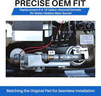 OEM 91638 Main Burner Tube for Atwood/Dometic RV Water Heaters 6 & 10 Gallon Tank, Adjustable Replacement Part with Replaceable Flame Deflector Disk