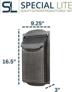 Special Lite Contemporary Vertical Wall Mount Mailbox - Swedish Silver Aluminum Mailbox for Wall Mount - SVC-1002-SW