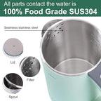 Small Electric Kettle Stainless Steel, 0.8L Portable Tea Kettle Auto Shut-off, Low Power Hot Water Kettle for Camping, Travel, Office and More