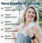Calcium Gummies 600mg - Ocean Algae Calcium | Vitamin D3, K2, Magnesium, B6 for Bone Strength, Muscle & Immnue | Sustainably Sourced Plant Based Calcium Supplement, 70+ Trace Minerals, Vegan, 2 Pack
