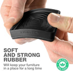 Furniture Cups X-PROTECTOR – 3" Caster Cups 4 PCS – Black Furniture Coasters – Ideal Bed Stoppers – Non Skid Furniture Pads with a Perfect Design – Rubber Furniture Pads - Protect Any Flooring!