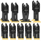 LEILUO 20 Piece Titanium Multitool Blade Set Extra Longer & Wider Oscillating Saw Blades Kit for Wood Nails Thin Metal Storage Bag Included