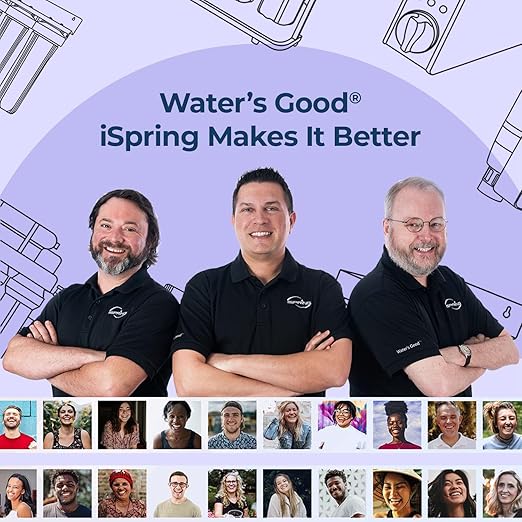 iSpring 3-Stage Whole House Water Filter System, SGS-Tested to Removes Up to 99% PFAS, Reduces Scale, Heavy Metals, Corrosion, Lead, Chlorine, 10” x 4.5” Filters, 1” NPT Ports, Model: WGB31B-PFKDS