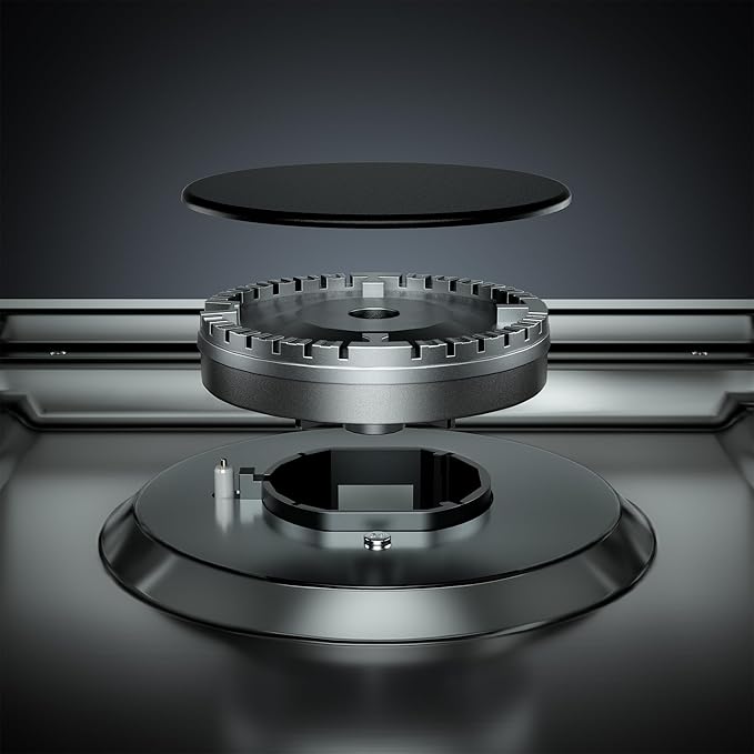 Empava 36 in. Gas Stove Cooktop 6 Italy Sabaf Sealed Burners NG/LPG Convertible in Stainless Steel, 36in