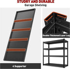Raybee 40" W Garage Shelving 2000 LBS Storage Shelves 4 Tier Heavy Duty Shelving Adjustable Metal Shelves for Garage,Basement, Warehouse, 40" W x19 D x57 H, 2 Pack