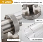 2 Light Bathroom Vanity Light Brushed Nickel, Bathroom Light Fixtures Side Mirror, Vintage Wall Lamp for Bedroom, Modern Bedroom Vanity Lighting Fixtures with Glass Shade