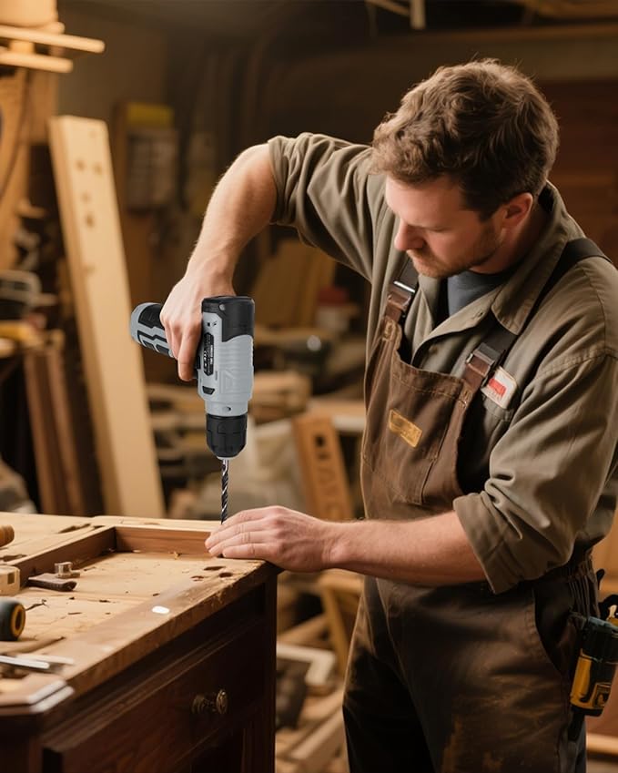 139-Piece Tool Set - Tool Kit with 8V Cordless Drill Driver in ToolBox Storage Case, General Household Drill Set for Home Repairs, Handyman, DIY Projects