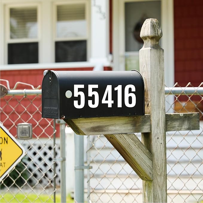 10 Sheets Vinyl House Numbers - 3 inch Waterproof Mailbox Numbers, Self-Adhesive Stickers for Mailbox, Cars, Boats, Windows, Door and Apartments(White, 3 inch)