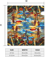 Stained Glass Dragonfly Mailbox Covers Magnetic Fall Mail Box Post Wrap Standard Size 18 X 21 Floral Spring Summer Mailing Boxes Seasonal Decorations for Autumn Thanksgiving Decor