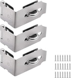Hasp Latch 3 Pack, 90 Degree Solid 304 Stainless Steel File Cabinet Lock Desk Drawer Lock, Safe Security Padlock Latch Hasp Lock for Personal Privacy