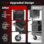 Goplus Tool Chest, 6 Drawers Extra Large Rolling Too Storage Cabinet with 4” Universal Lockable Wheels, Auto Lock, Protective Liner, 2-in-1 Heavy Duty Tool Box for Garage, Workshop