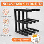 4 Pack Wood Organizer and Lumber Storage Rack Wall Mount, Heavy Duty Wood Storage Organizer Racks with 3-Level System for Garage, Workshop, Basement, Holds Up 220 LBS Per Level (Black)