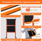 2 Step Ladder,Aluminum Ultra Thin Folding Step Stool,400 Lbs Capacity Heavy Duty with Anti-Slip Sturdy and Wide Tread,Closet Slim Step for Home,Kitchen and Office,Space Saving (Orange, 2-Step)