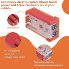 50A 32V Mini Slotted Automotive MCASE Shaped Cartridge Fuse Kit(Pack of 10pcs,50A)