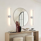 Removable Battery Operated Wall Sconces with Remote Control 350°Rotate LED Wireless Wall Lights with 3 Color Temperatures & Dimming for Bedroom, Hallway, 28.3 Inch (2 Pack)