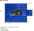 Mytee Products 24' x 27' Flatbed Trailer Lumber Tarp with 8 FT Drop - Heavy Duty Blue 18 Oz Vinyl Waterproof Tarp for Truck/Trailers to Protect Cargo from Wind, Rain, Snow, and Sun
