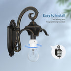 DEWENWILS Light Sensor Socket, E26 E27 Dusk to Dawn Light Bulb Sockets for Light Fixtures, Compatible with Incandescent/CFL/LED/Halogen Bulbs, ETL Listed, 6 Pack, White